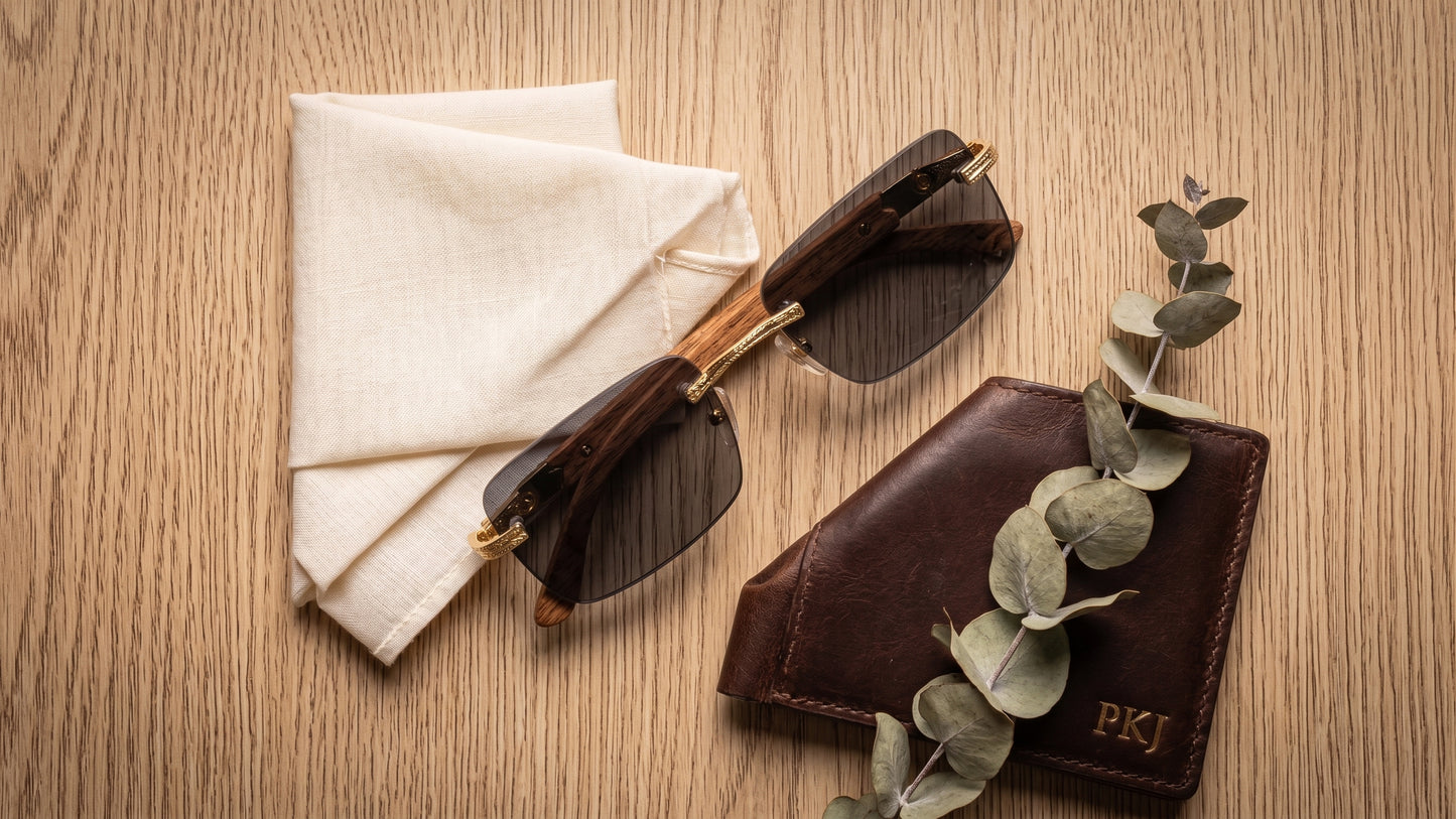 Gold Rimless Sunglasses