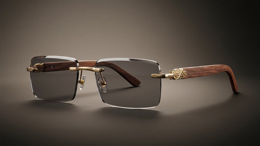 Gold Rimless Sunglasses