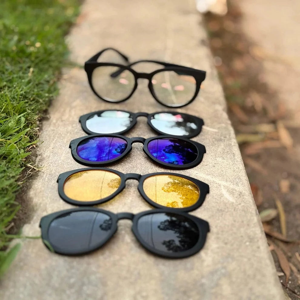 HUNA magnetic optical frame with interchangeable clip-on lenses